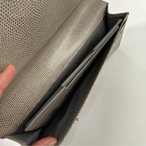 St.John Embossed Leather snakeskin embossed Organizer Clutch wallet - Picture 4 of 6